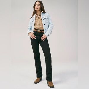 Wrangler Cowboy Cut Black‎ Slim Bootcut Jeans 7x38